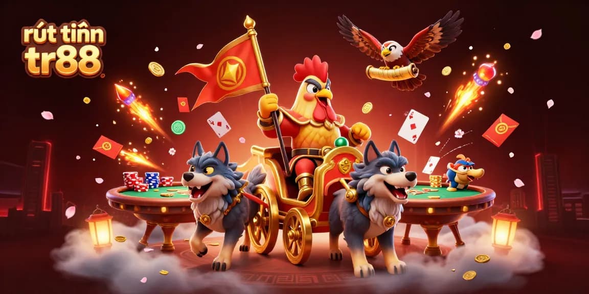 Experience safe and fast rút tiền tr88 with festive casino elements and dynamic visuals.