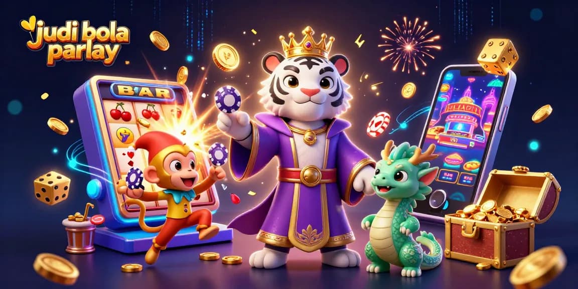 Engage in judi bola parlay excitement with charming characters amid vibrant casino games.