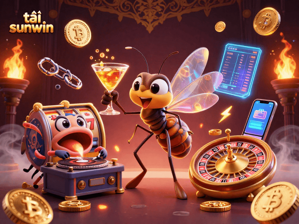 Engage with the thrilling casino experience by tải sunwin amidst dynamic characters and crypto elements.