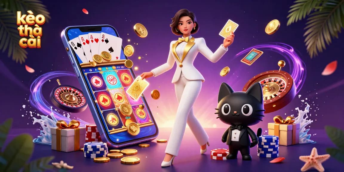Engage with kèo nhà cái as a glamorous dealer shuffles cards in a vibrant casino scene filled with excitement.