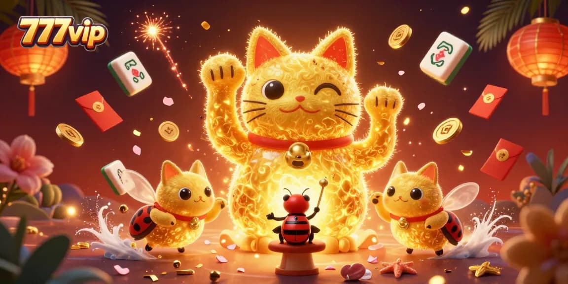 Engage in thrilling games at 777vip with a vibrant illustration of luck and excitement.