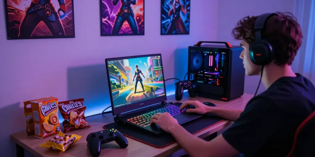 Engaging scene showcasing gameplay for games not on gamstop in a vibrant gaming setup.