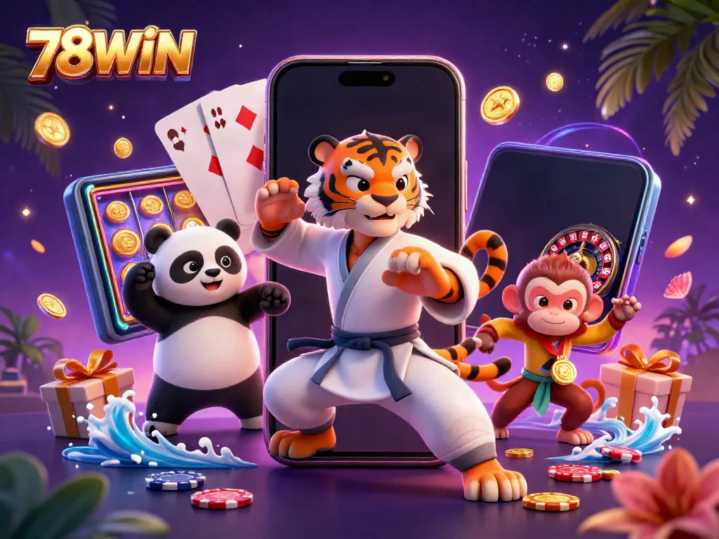Engage with thrilling gameplay at 78WIN with the tiger master and fun gambling elements!