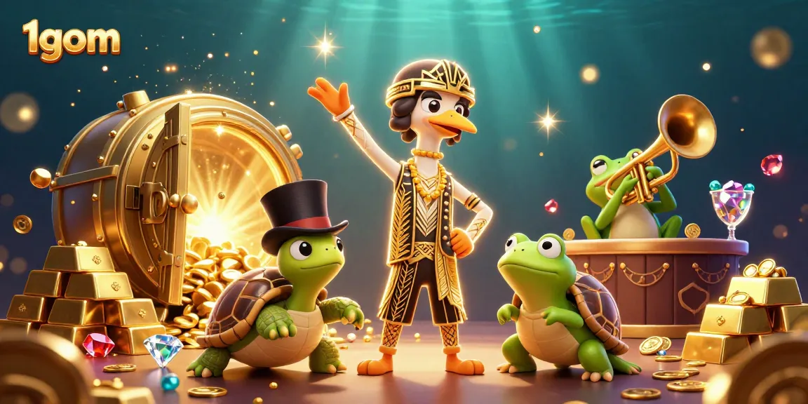 1gom players experience thrilling bets and winning moments in a casino filled with treasures.