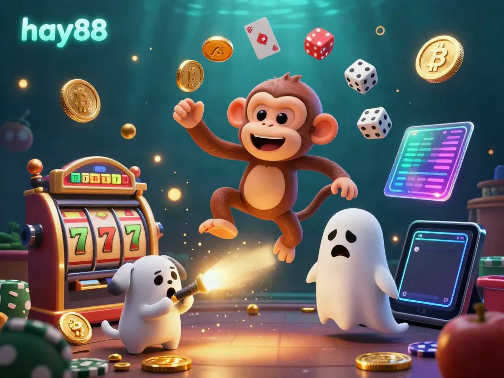 Experience the excitement of hay88 with just a flicker of golden casino charm in this stunning illustration.