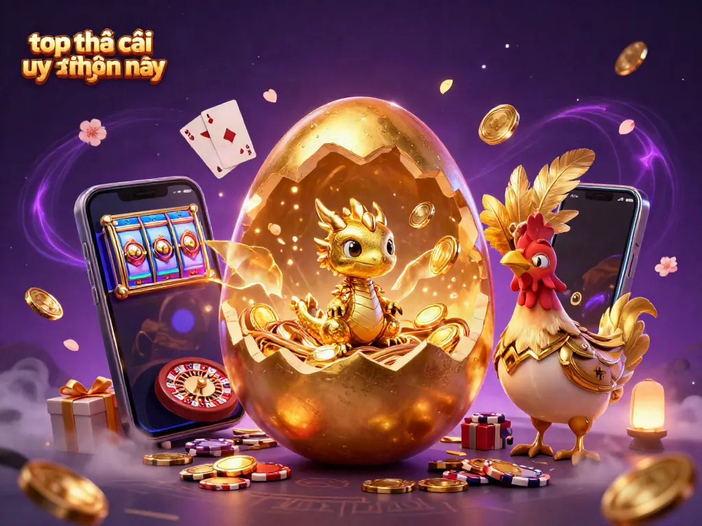 Experience top nhà cái uy tín hiện nay with a captivating dragon-themed casino illustration