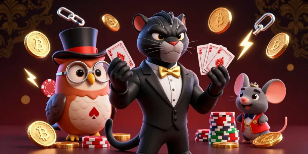 Play at NK88 with a charismatic panther dealer and lucky characters offering engaging casino experiences.