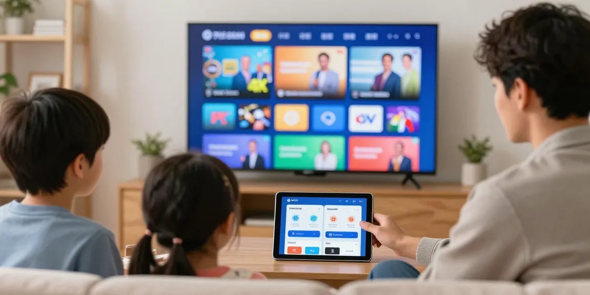 IPTV UK – Trusted IPTV provider showcasing live channels to local families in a welcoming home environment.