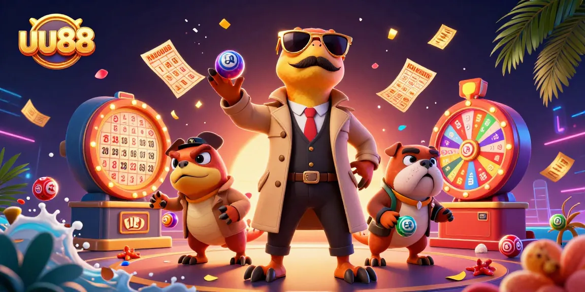 Experience the excitement of uu88 with raptors sneaking into a vibrant casino scene amidst dynamic lottery elements.