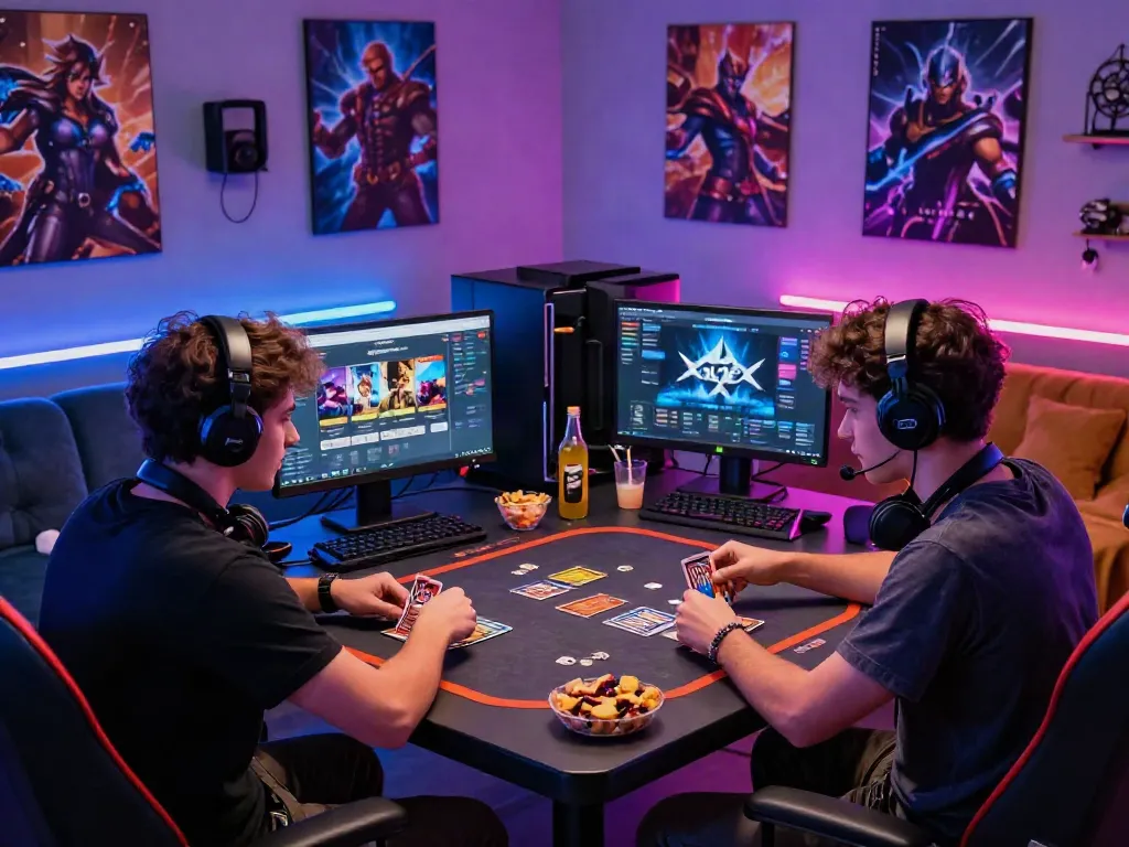 Players enjoying thrilling games not on GamStop in a vibrant gaming setting.
