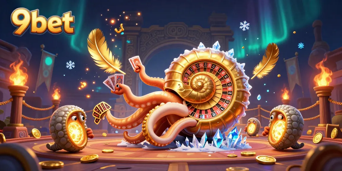 Experience thrilling gameplay at 9bet with ancient visuals, roulette action, and vibrant casino elements.