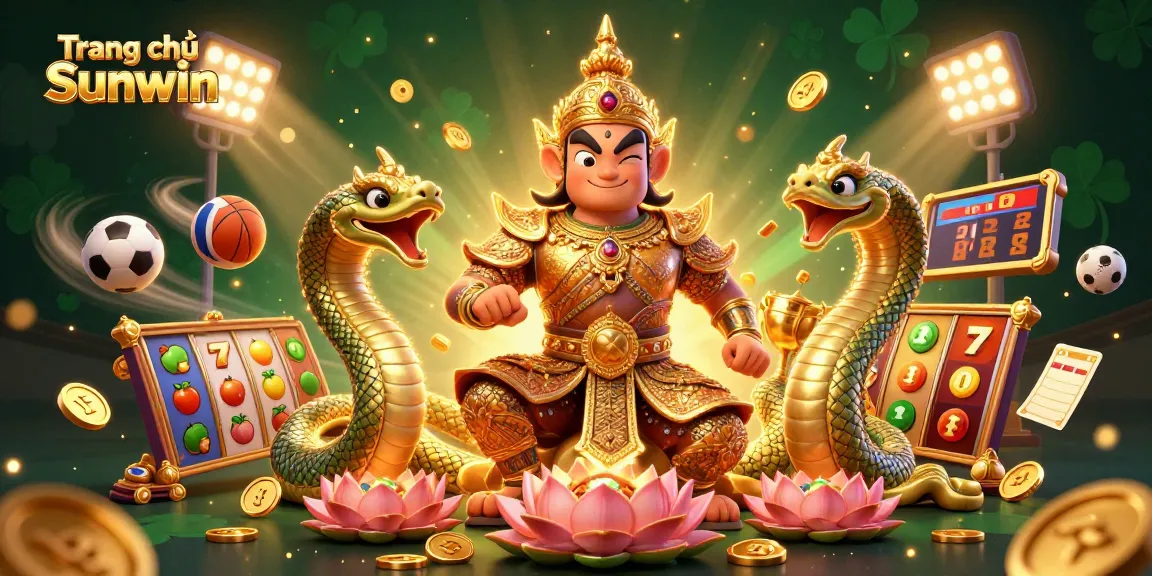 Engage with the exciting world of Trang chủ Sunwin featuring a colorful 3D casino illustration.