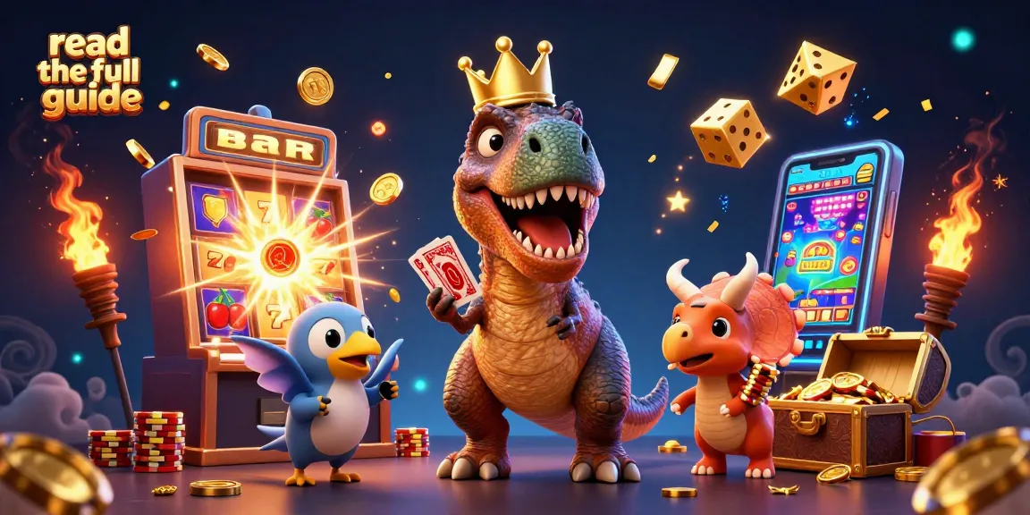 Read the full guide on cycling betting with T-Rex and characters amid casino elements.