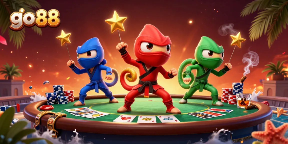 Experience exciting gameplay at go 88 with lively ninjas in a vibrant casino atmosphere.