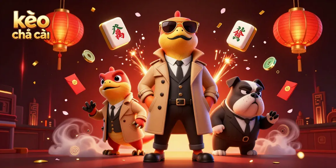 Exciting kèo nhà cái representation featuring a comedic raptor trio at a VIP casino entrance.