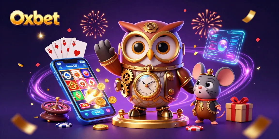 Play exciting games at Oxbet with a vibrant, immersive casino experience featuring iconic characters.