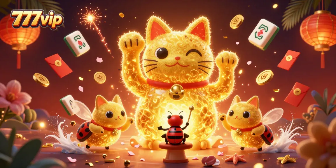 Engage in thrilling games at 777vip with a vibrant illustration of luck and excitement.