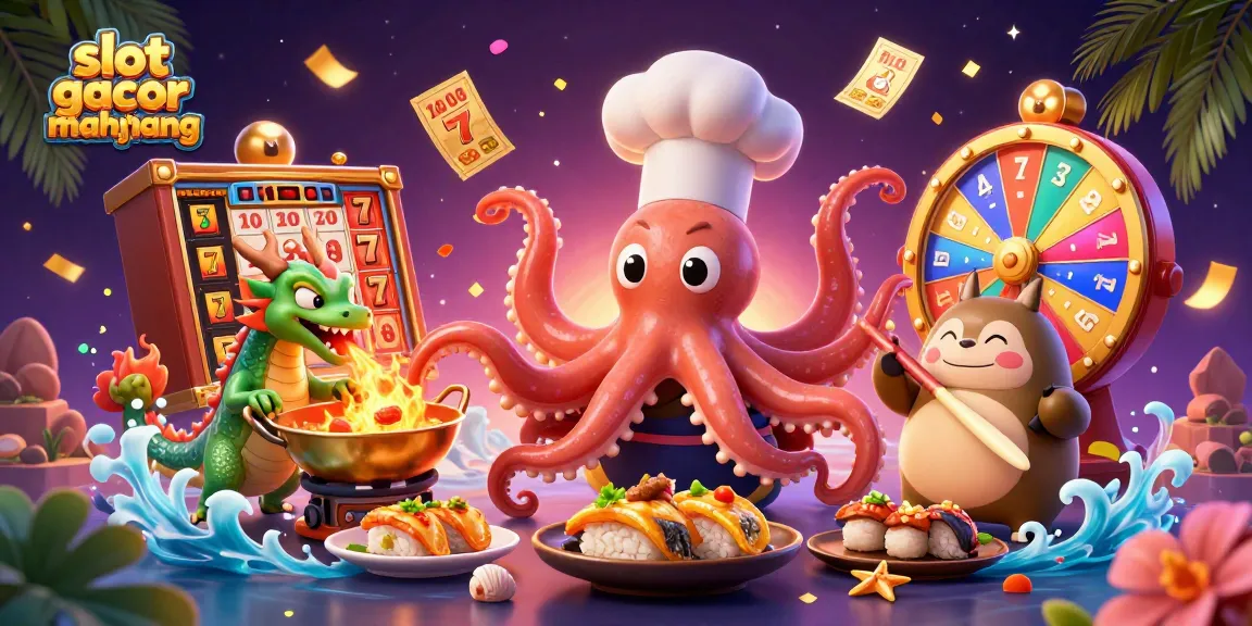 Engage in jackpot excitement with slot gacor mahjong amid vibrant casino elements and characters.